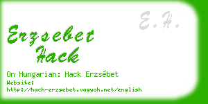 erzsebet hack business card