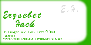 erzsebet hack business card